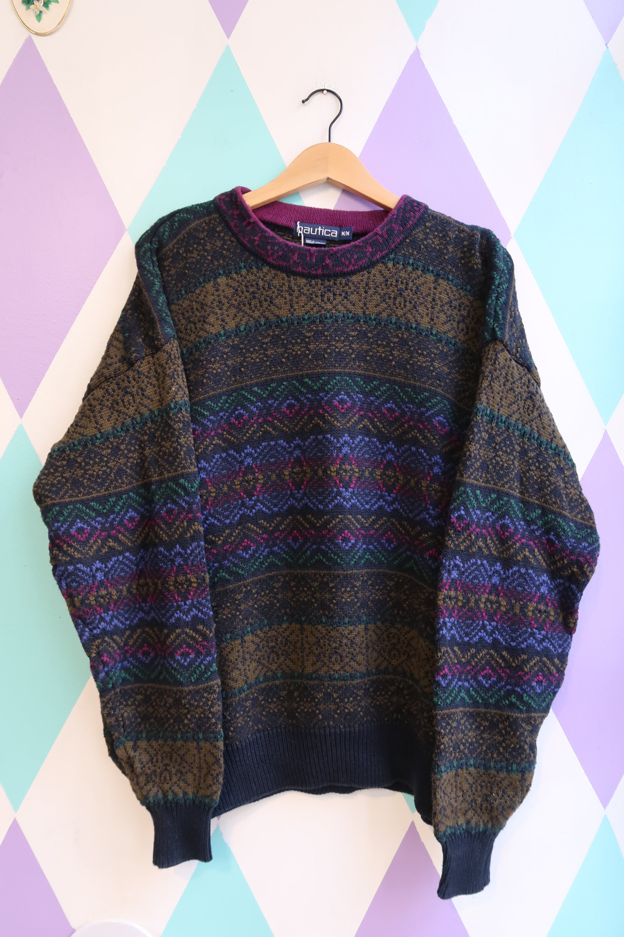 Vintage 90s Nautica 100% Cotton Knit Sweater – Elektra Vintage