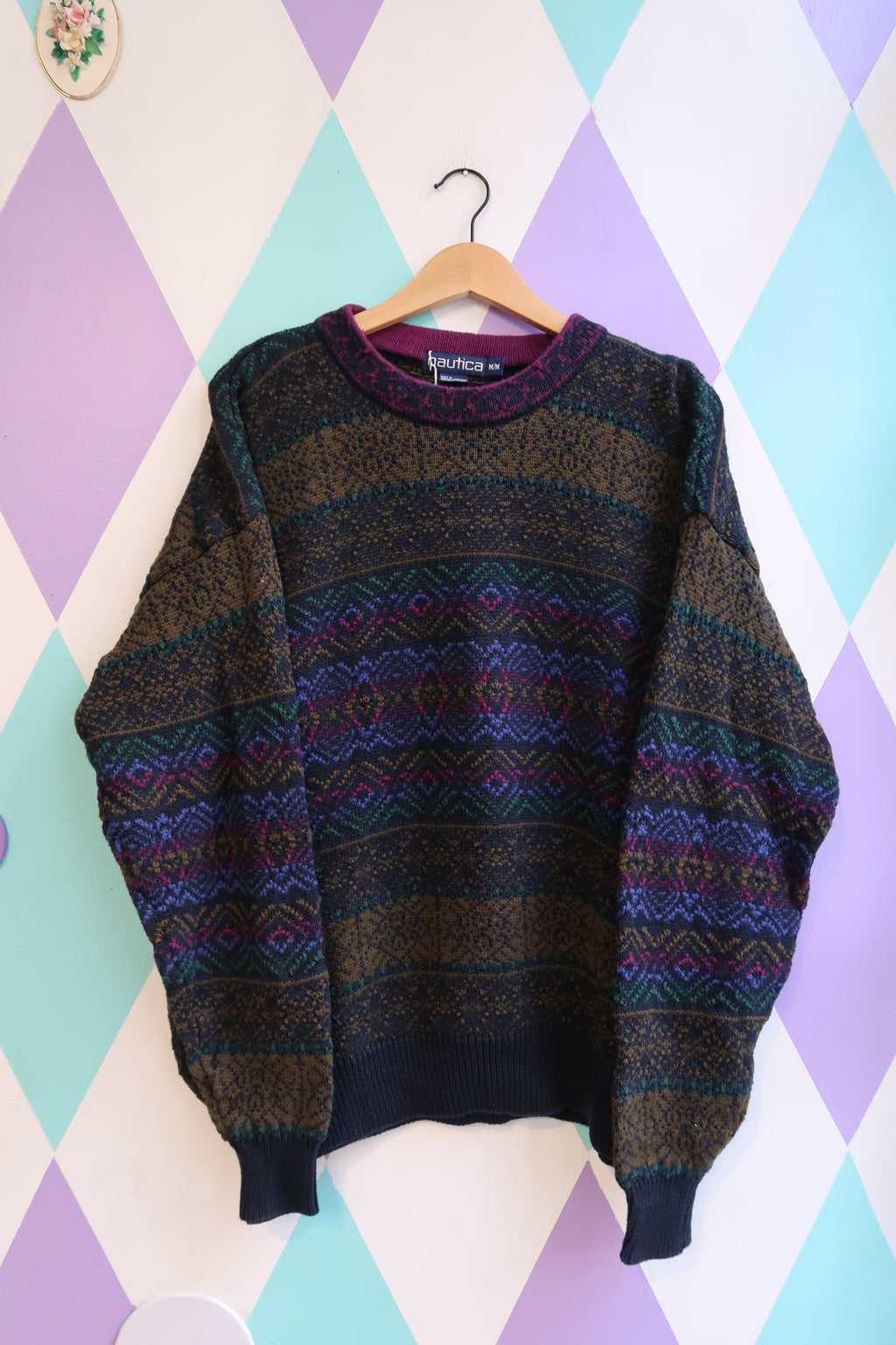 Vintage 90s Nautica 100% Cotton Knit Sweater
