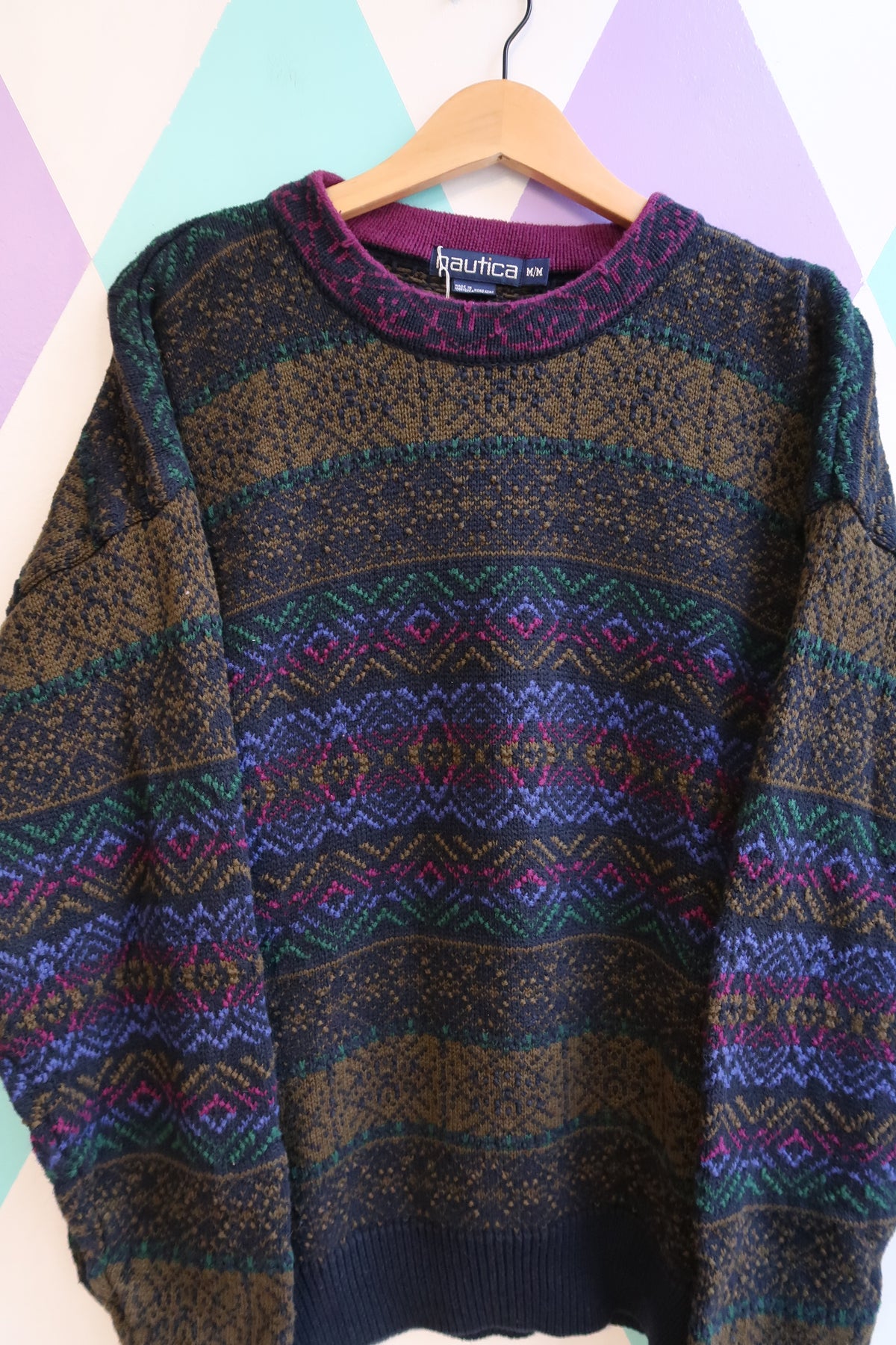 Vintage 90s Nautica 100% Cotton Knit Sweater