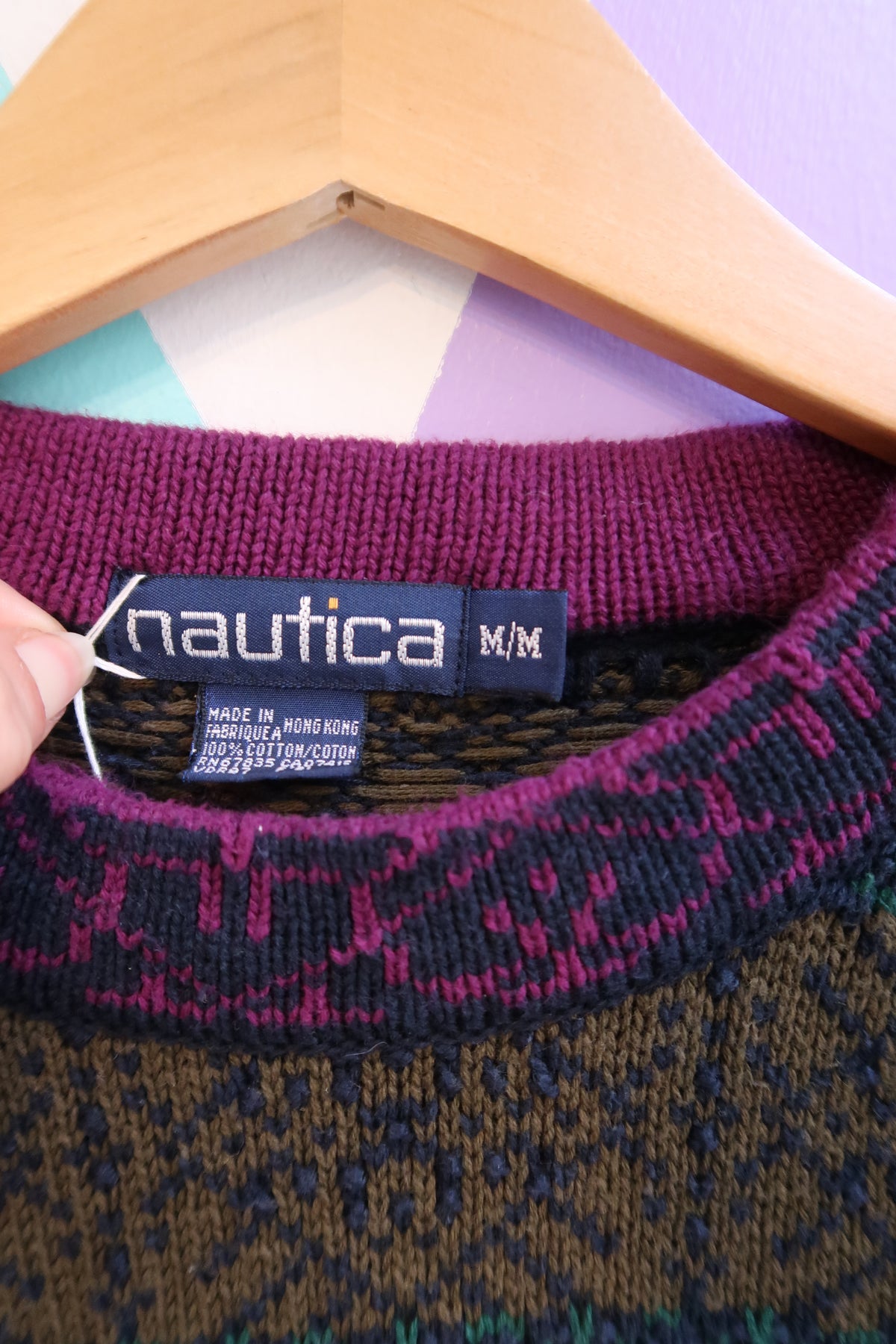 Vintage 90s Nautica 100% Cotton Knit Sweater