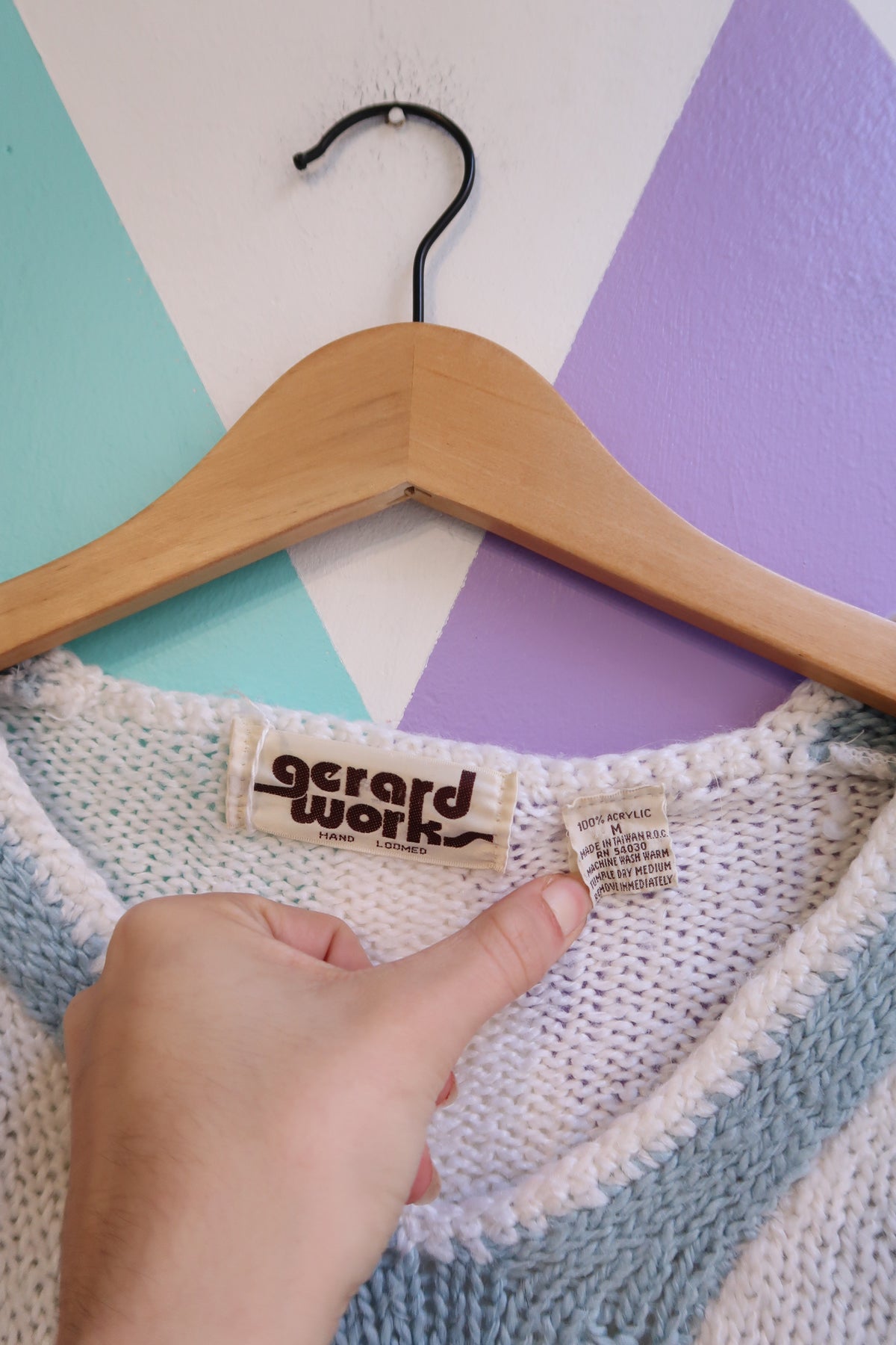Vintage 70s Cropped Cable Knit Sweater