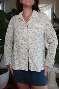 Vintage Victoria's Secret Country Floral Button-Up Pajama Top