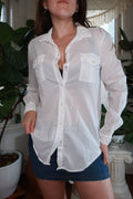 2000s Victoria's Secret White Button-Up Shirt