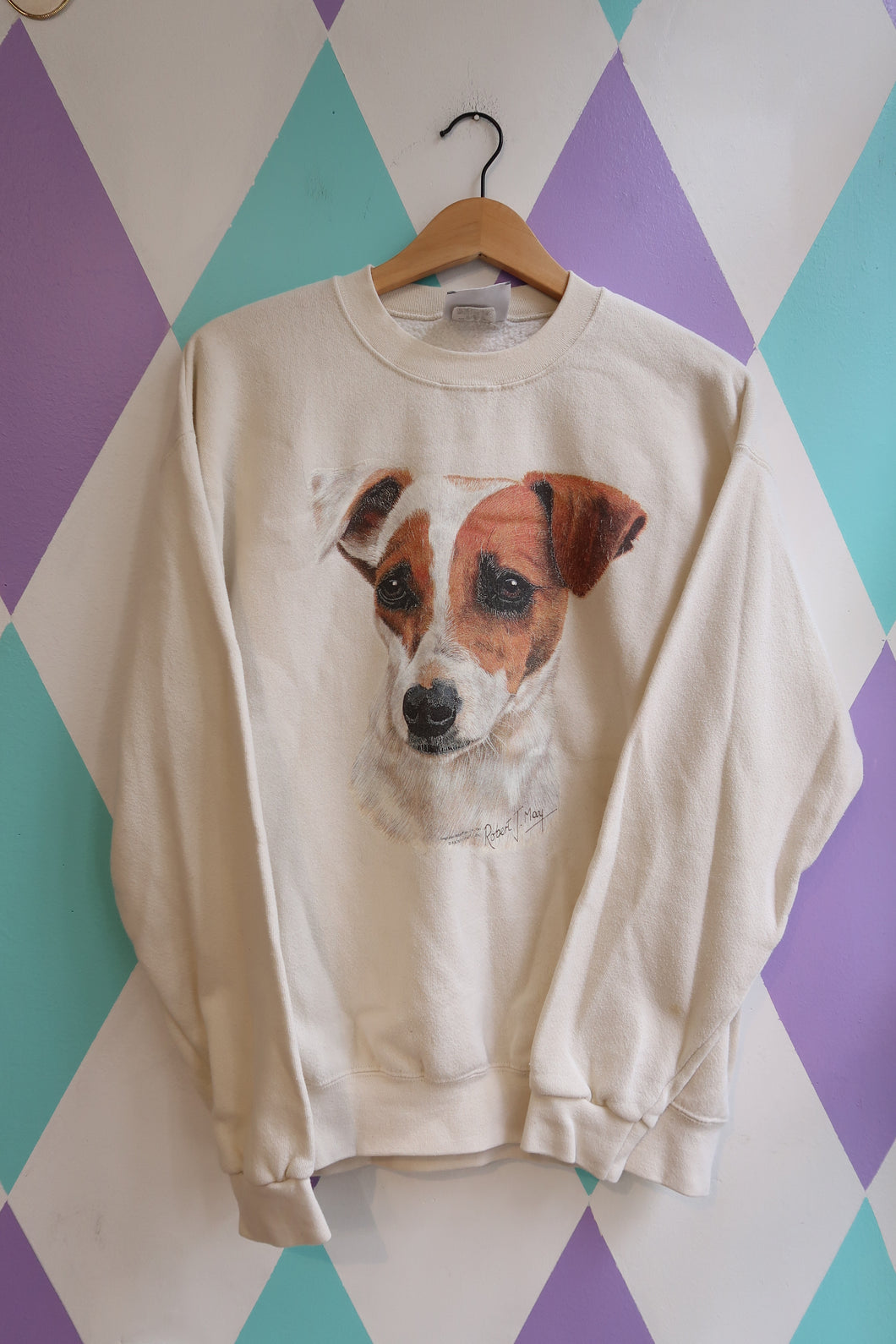Vintage 1990s Jack Russell Terrier Dog Sweatshirt