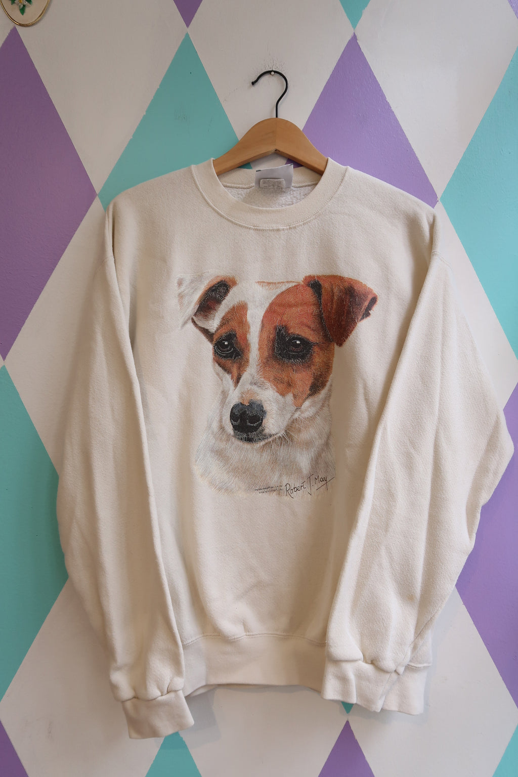 Vintage 1990s Jack Russell Terrier Dog Sweatshirt