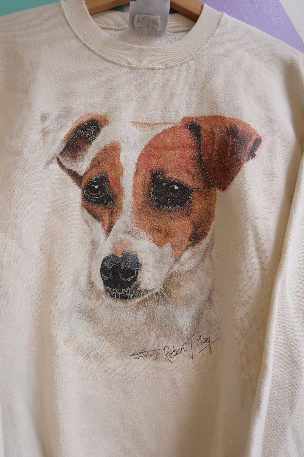 Vintage 1990s Jack Russell Terrier Dog Sweatshirt