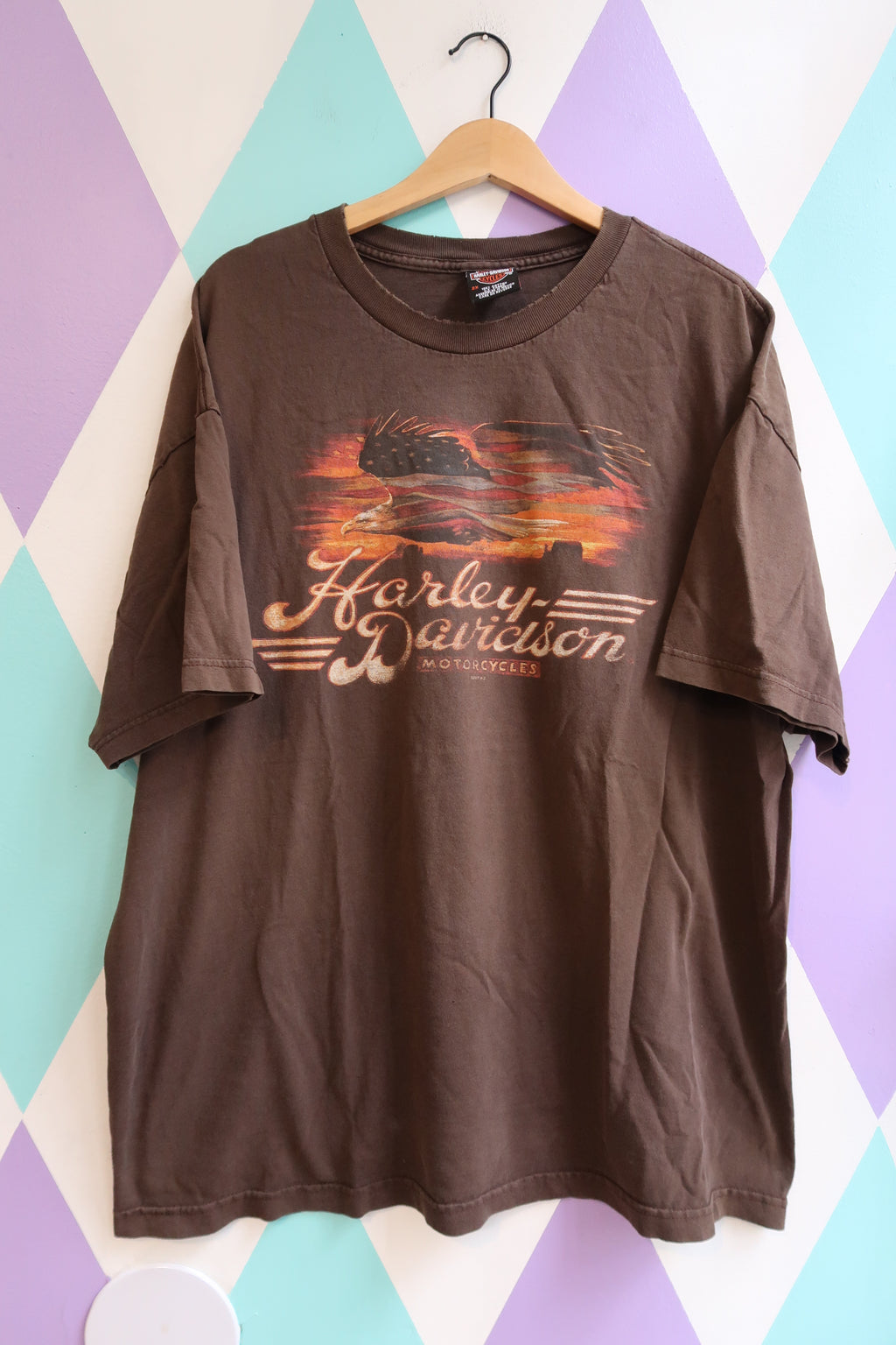 Vintage 2000s Harley-Davidson Brown Graphic Tee