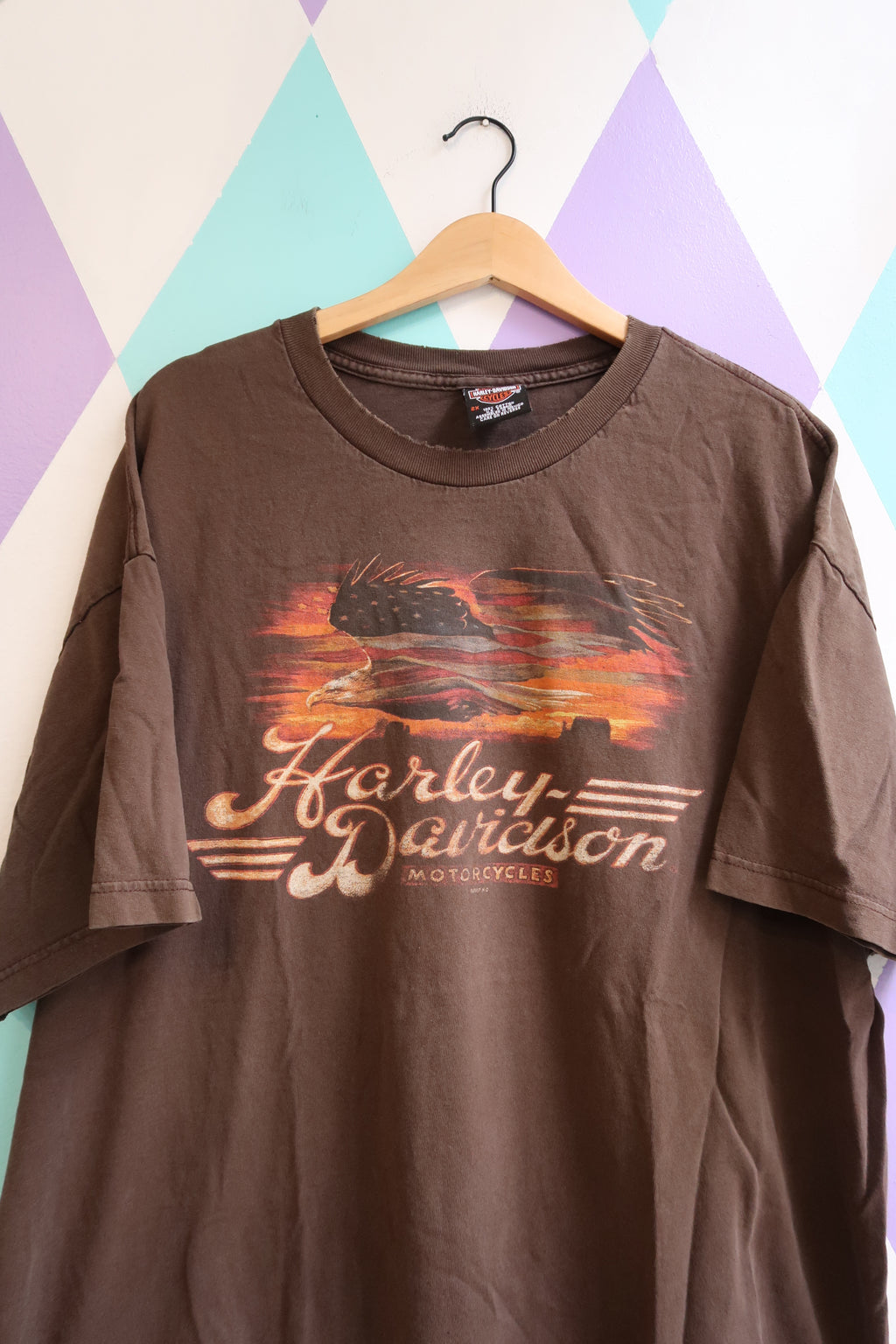 Vintage 2000s Harley-Davidson Brown Graphic Tee