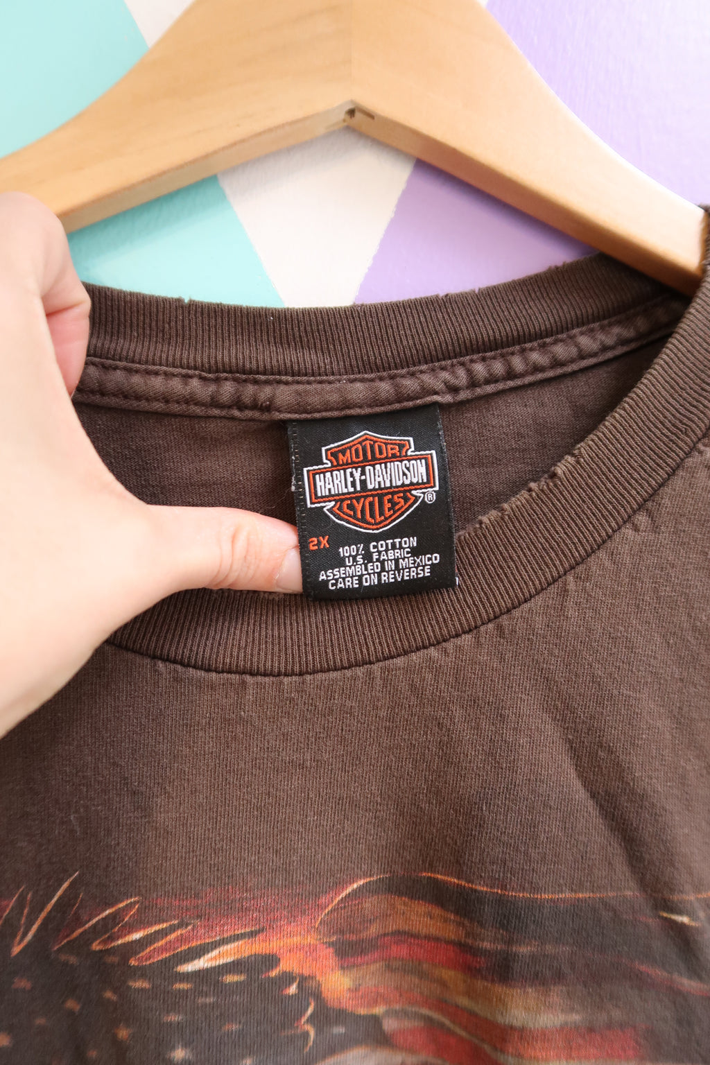 Vintage 2000s Harley-Davidson Brown Graphic Tee
