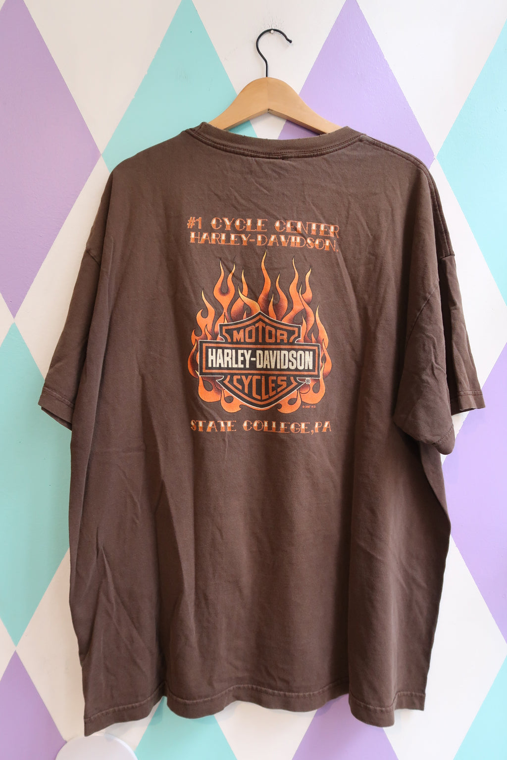 Vintage 2000s Harley-Davidson Brown Graphic Tee