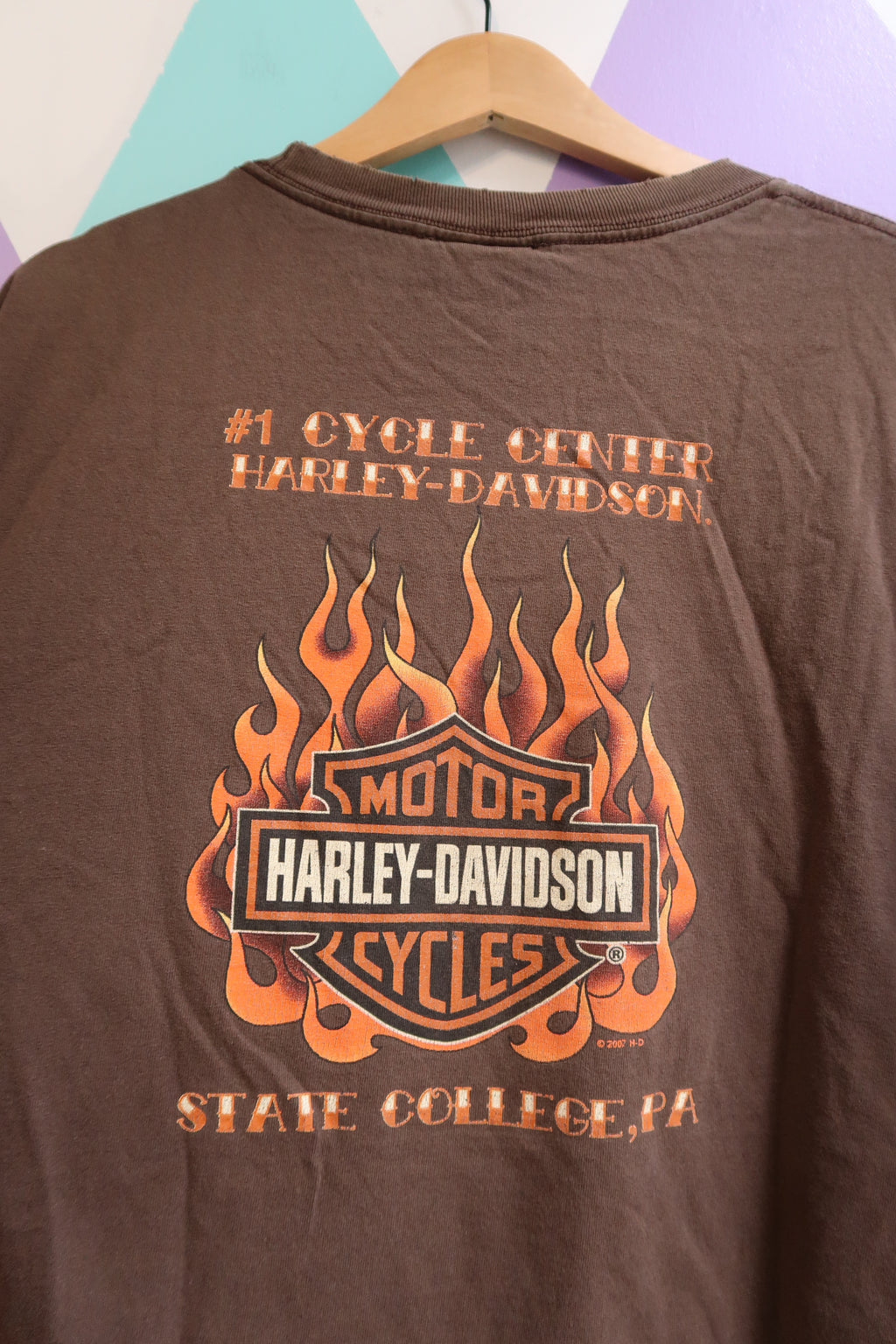 Vintage 2000s Harley-Davidson Brown Graphic Tee