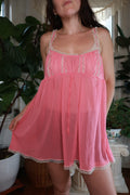 Vintage Y2K Victoria's Secret Pink Lace Babydoll