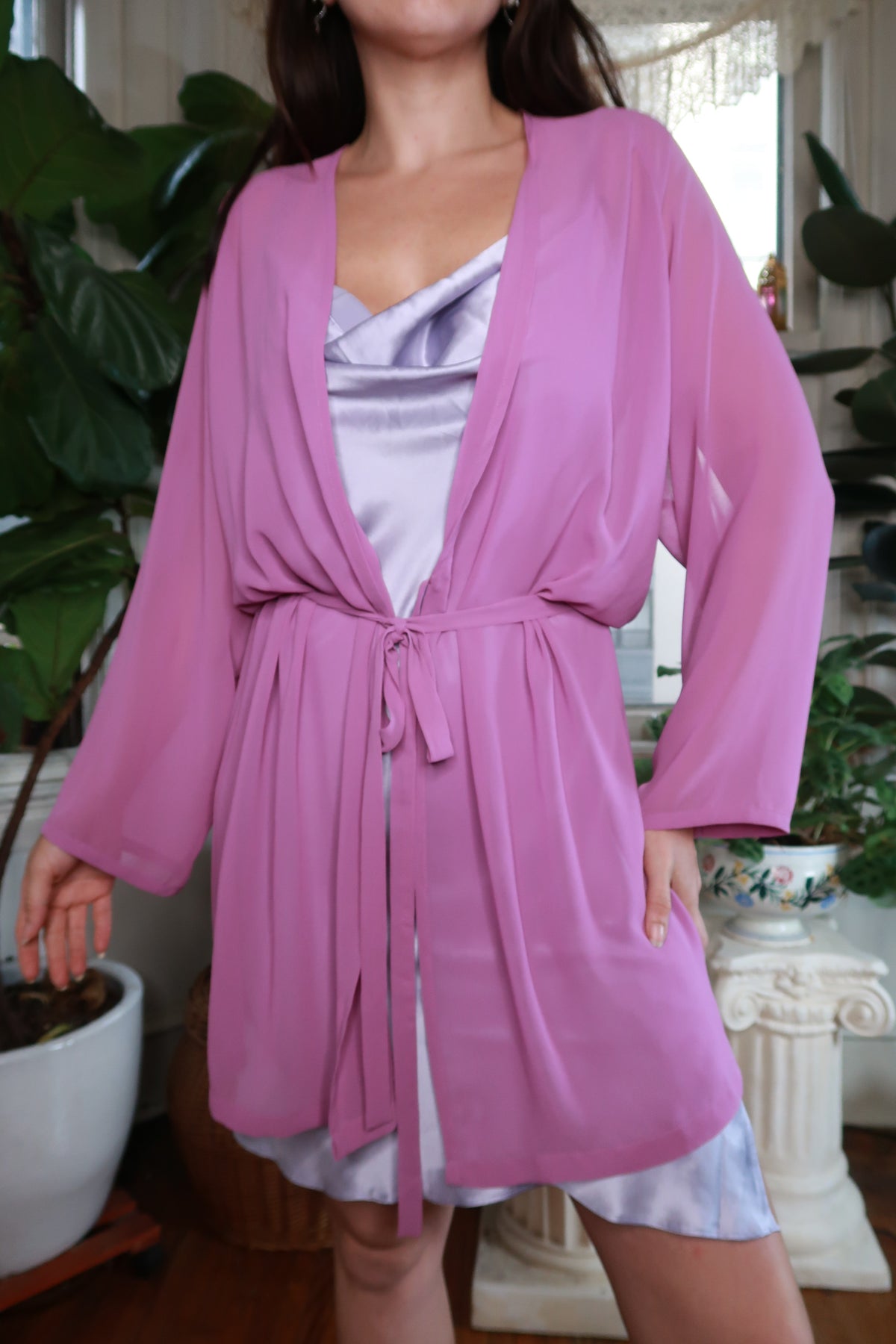 Vintage Y2K Victoria's Secret Pink Sheer Robe