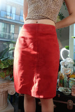 Load image into Gallery viewer, NWT Vintage Express Cherry Red Suede Pencil Skirt
