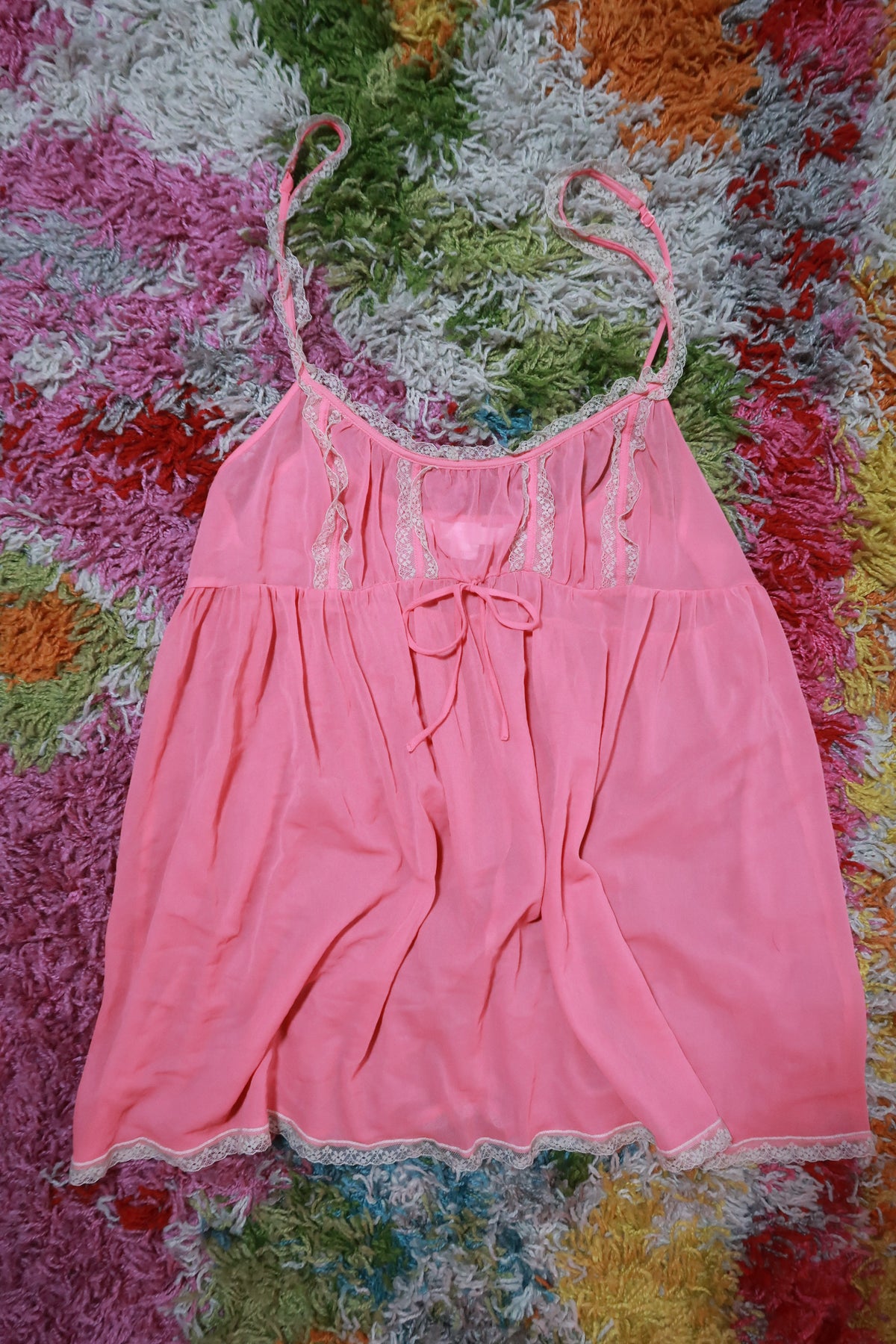 Vintage Y2K Victoria's Secret Pink Lace Babydoll