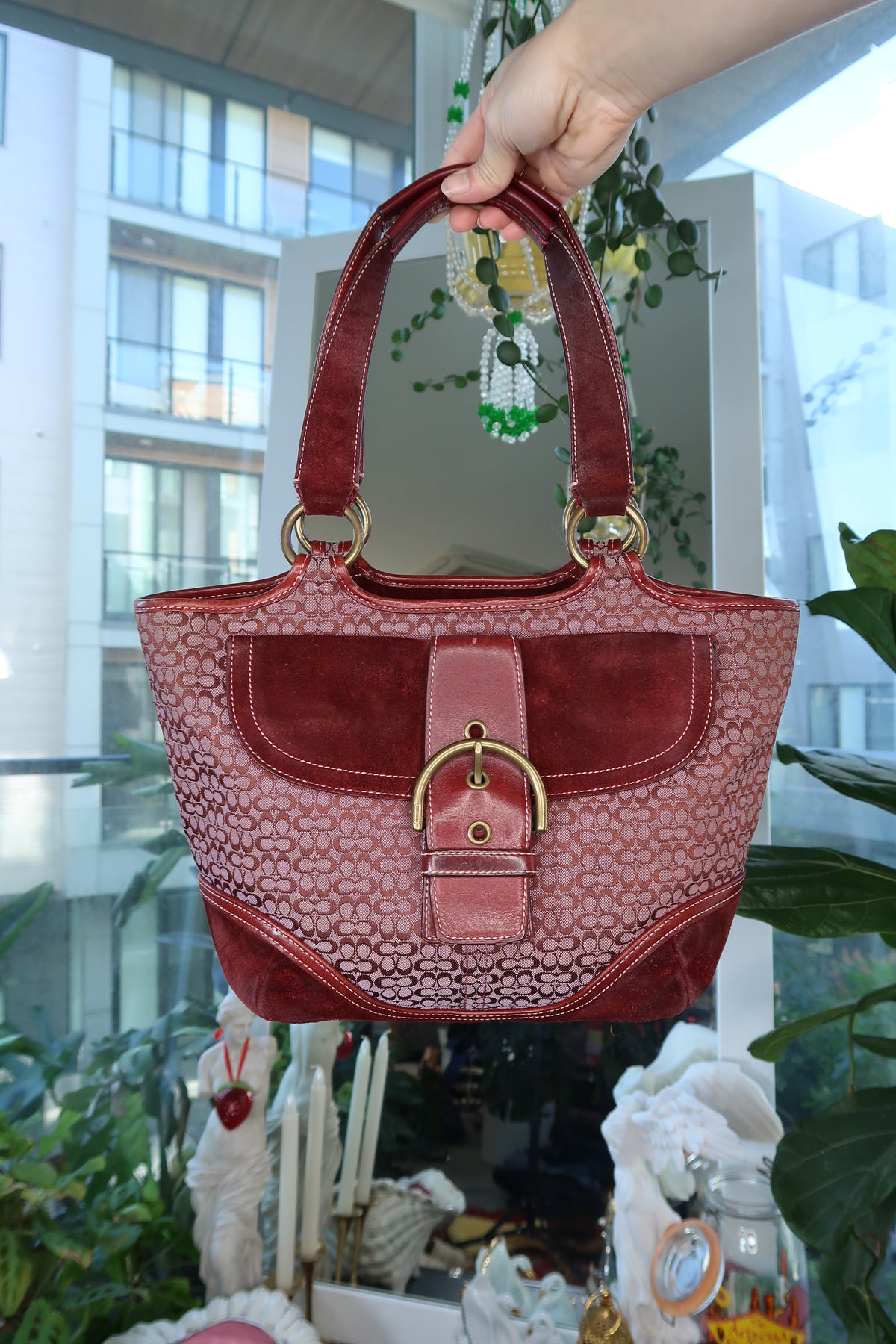 Vintage Coach Soho Signature Monogram Mini Tote Bag (Style 7081)
