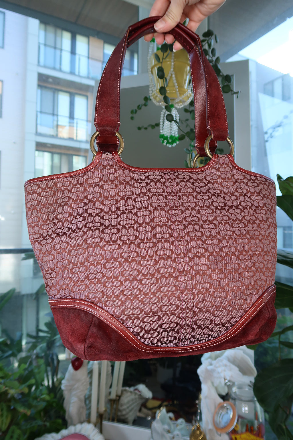 Vintage Coach Soho Signature Monogram Mini Tote Bag (Style 7081)