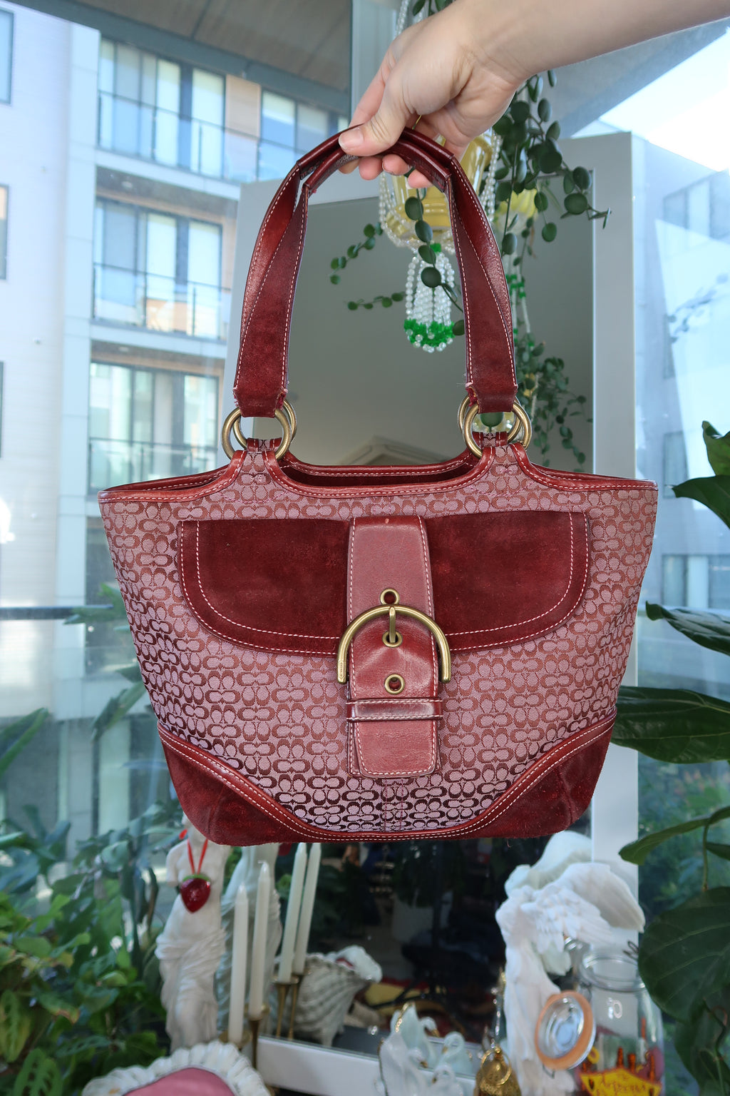 Vintage Coach Soho Signature Monogram Mini Tote Bag (Style 7081)