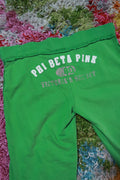 Vintage Y2K Victoria's Secret Phi Beta PINK Green Capri Sweatpants