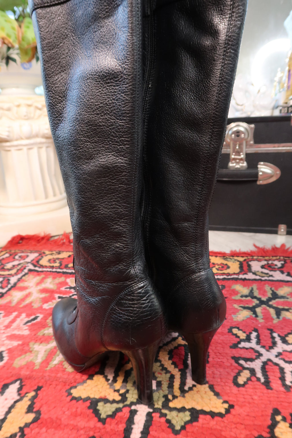 Vintage Nine West Lace-Up Leather Boots