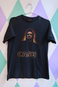 Men's vintage Johnny Cash graphic band T-shirt by Elektra Vintage, featuring a classic Johnny Cash design on a casual top.