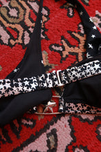 Load image into Gallery viewer, Elektra Vintage 2000s Victoria’s Secret star print halter bikini top with adjustable straps and vibrant star pattern.
