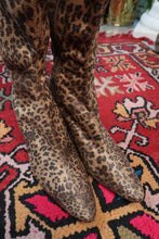 Load image into Gallery viewer, Vintage 2000s Leopard Print Knee-High Stiletto Boots

