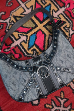 Load image into Gallery viewer, Vintage Y2K Baby Phat Monogram Denim Shoulder Bag with Studded Trim
