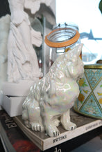 Load image into Gallery viewer, Vintage Iridescent Ceramic Cat Figurine

