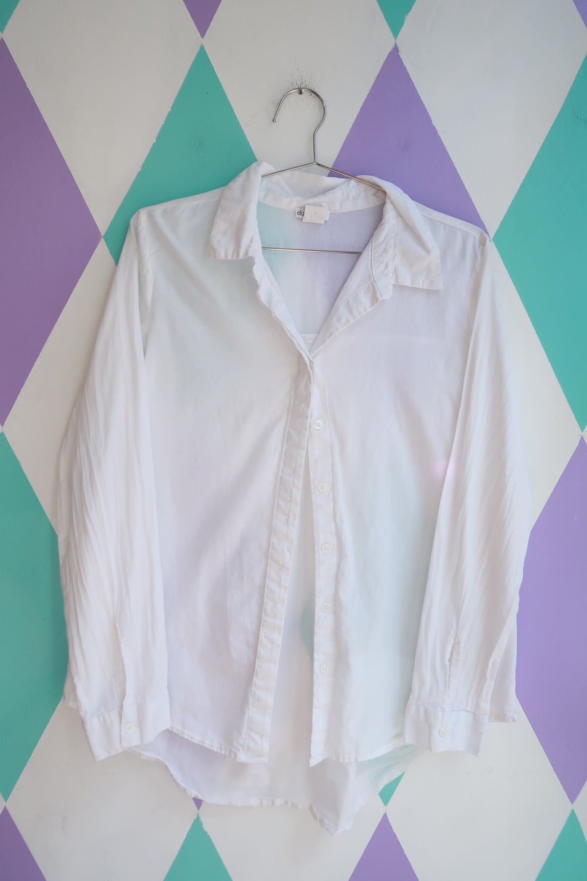 Vintage White Button Up Blouse