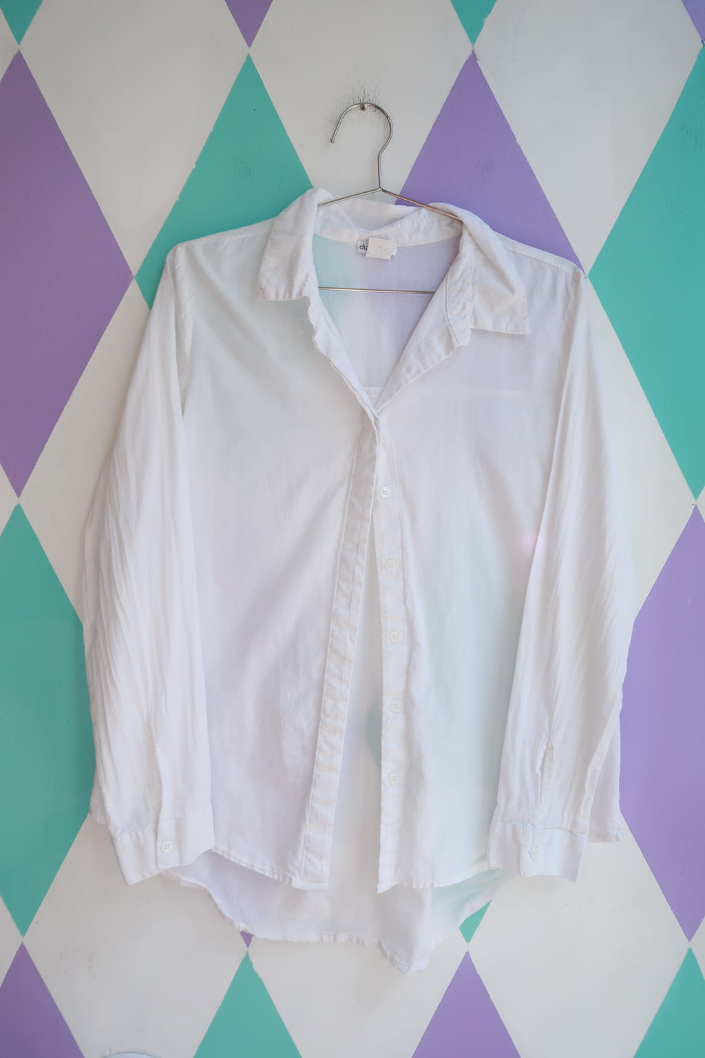 Vintage White Button Up Blouse
