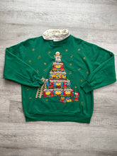 Load image into Gallery viewer, Vintage Noel Bear Choir Graphic Mockneck Sweatshirt
