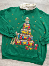 Load image into Gallery viewer, Vintage Noel Bear Choir Graphic Mockneck Sweatshirt
