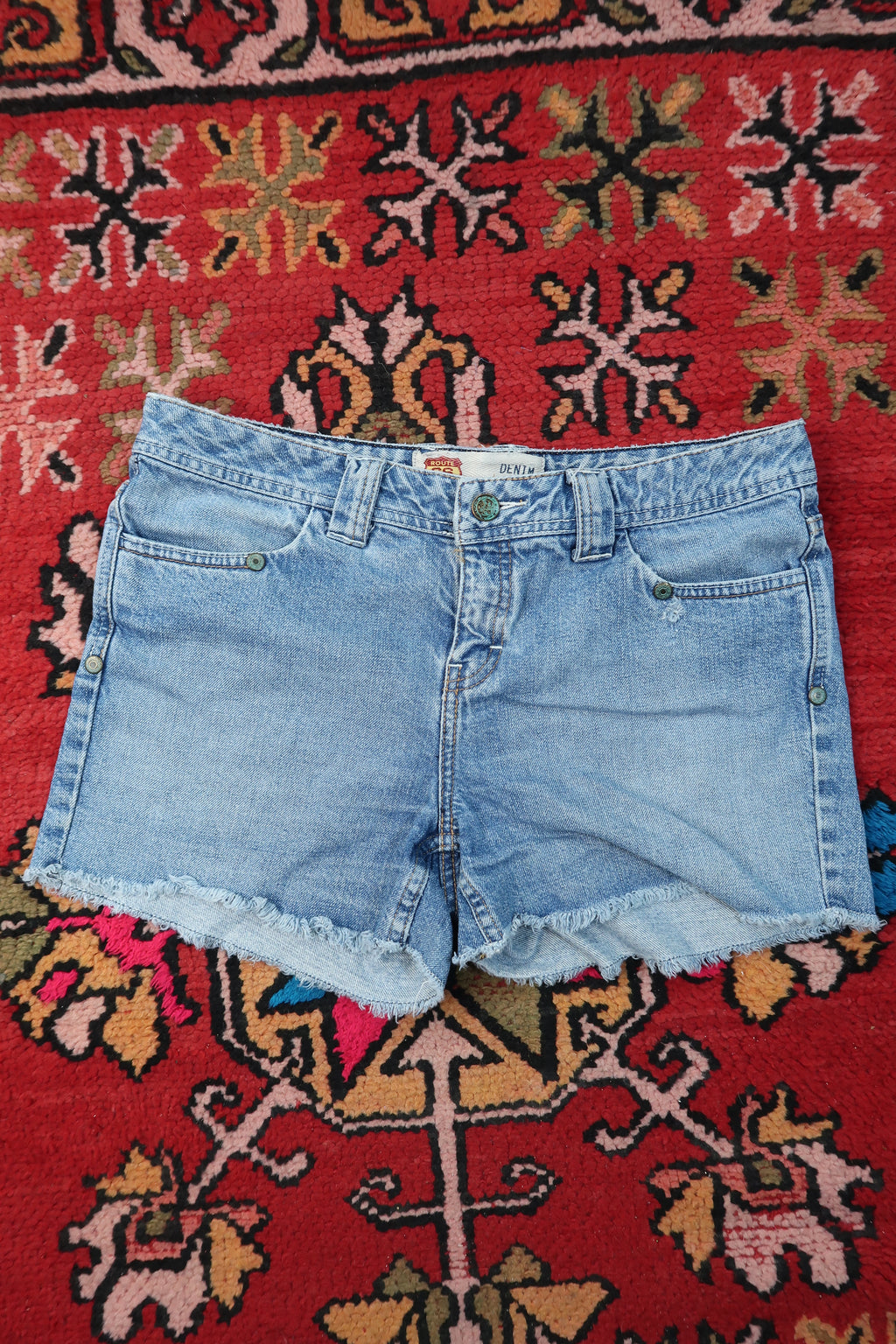Vintage 2000s Route 66 Denim Cut Off Shorts