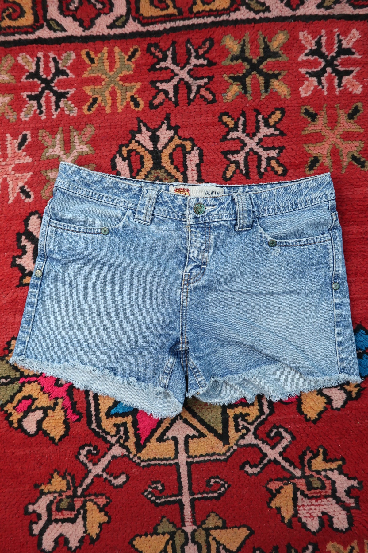 Vintage 2000s Route 66 Denim Cut Off Shorts