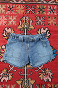 Vintage Y2k Belted Denim Shorts