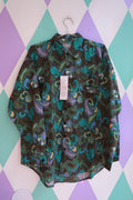 NWT Vintage 90s Paisley Button Up Blouse NWT