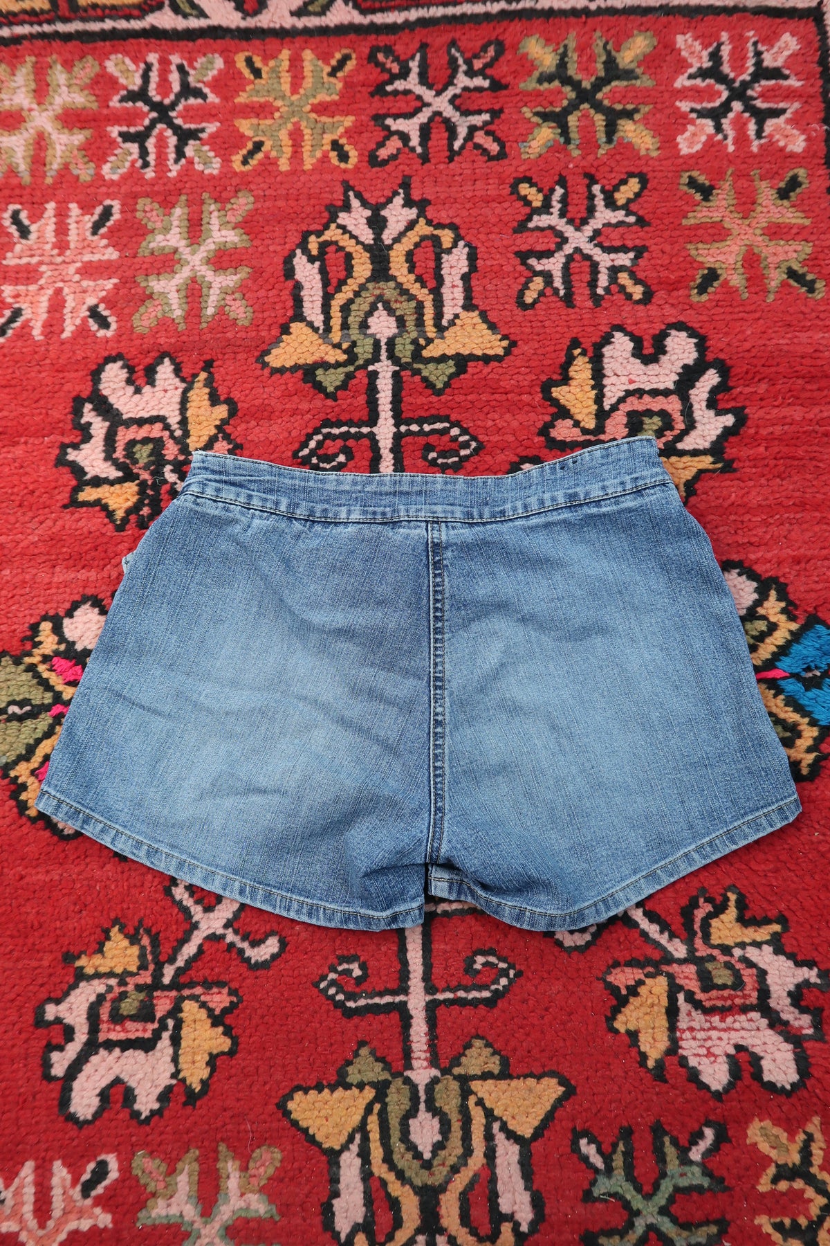 Vintage Y2k Belted Denim Shorts