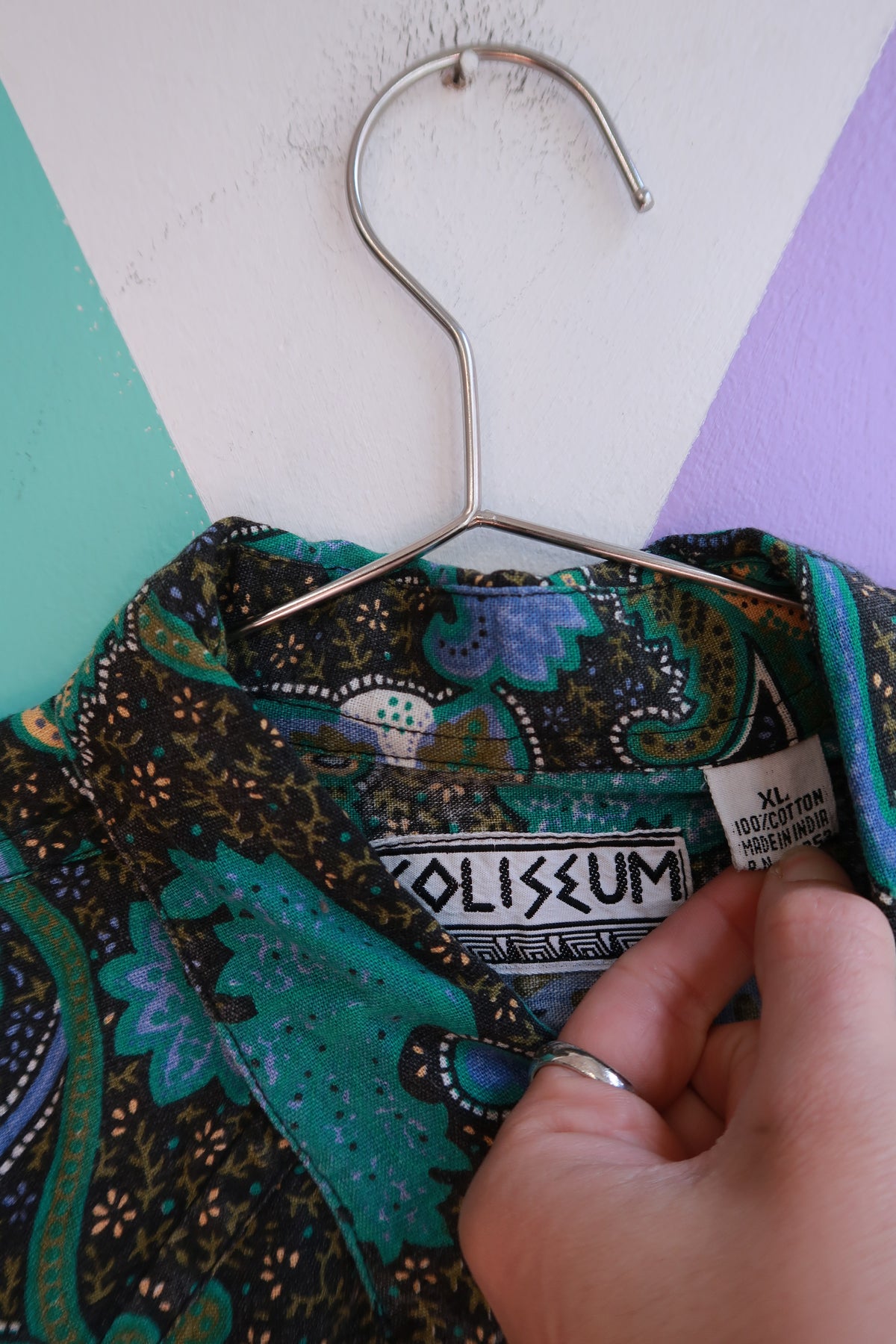 NWT Vintage 90s Paisley Button Up Blouse NWT