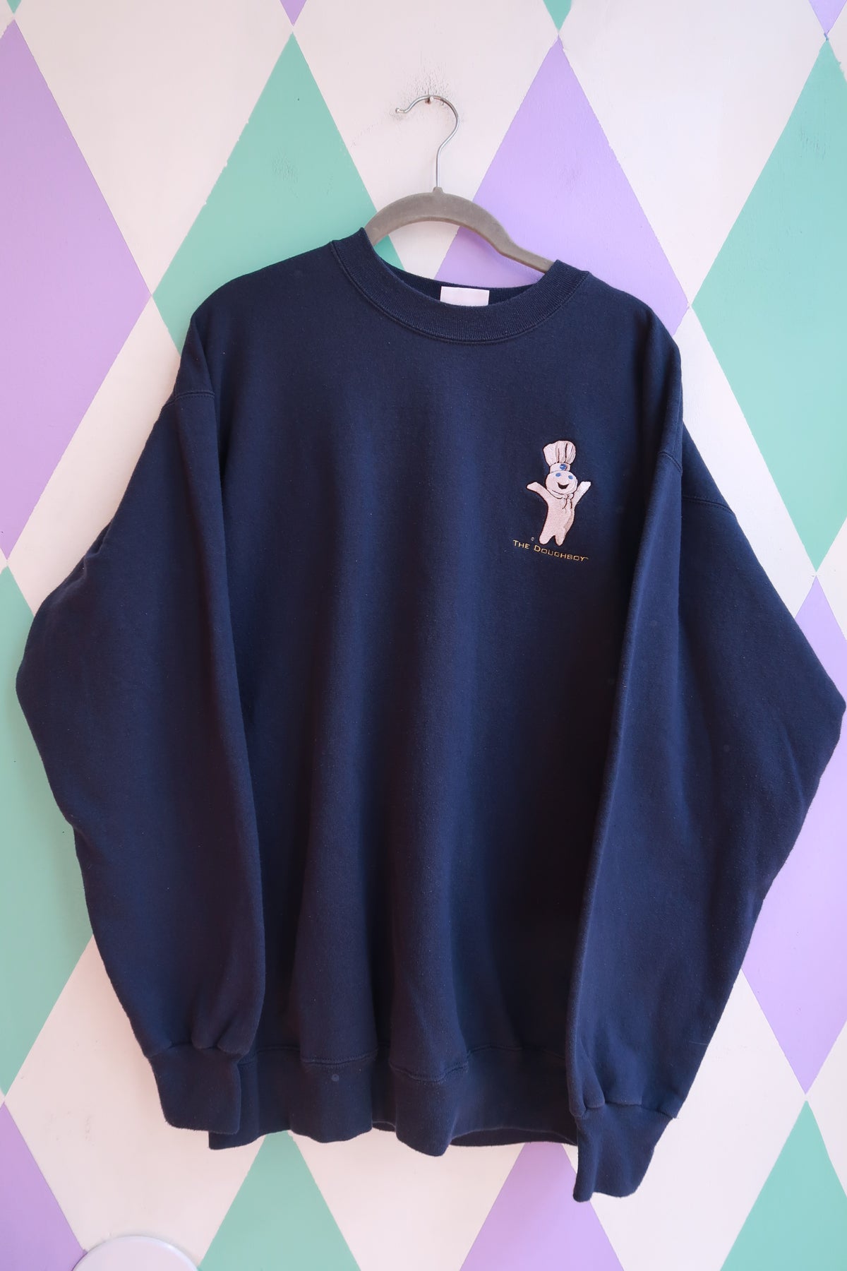 Vintage Pillsbury Doughboy crewneck sweatshirt by Elektra Vintage featuring a classic Doughboy graphic on soft fabric.