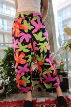 Load image into Gallery viewer, Vintage Bright Tropical Floral Pants - Floral Wide Leg Bottoms
