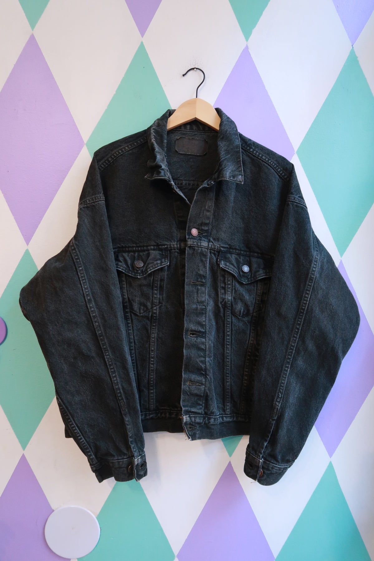 Vintage Levi’s Black Denim Trucker Jacket