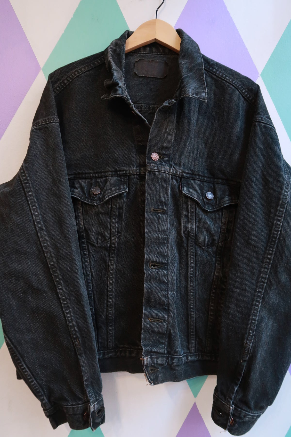 Vintage Levi’s Black Denim Trucker Jacket