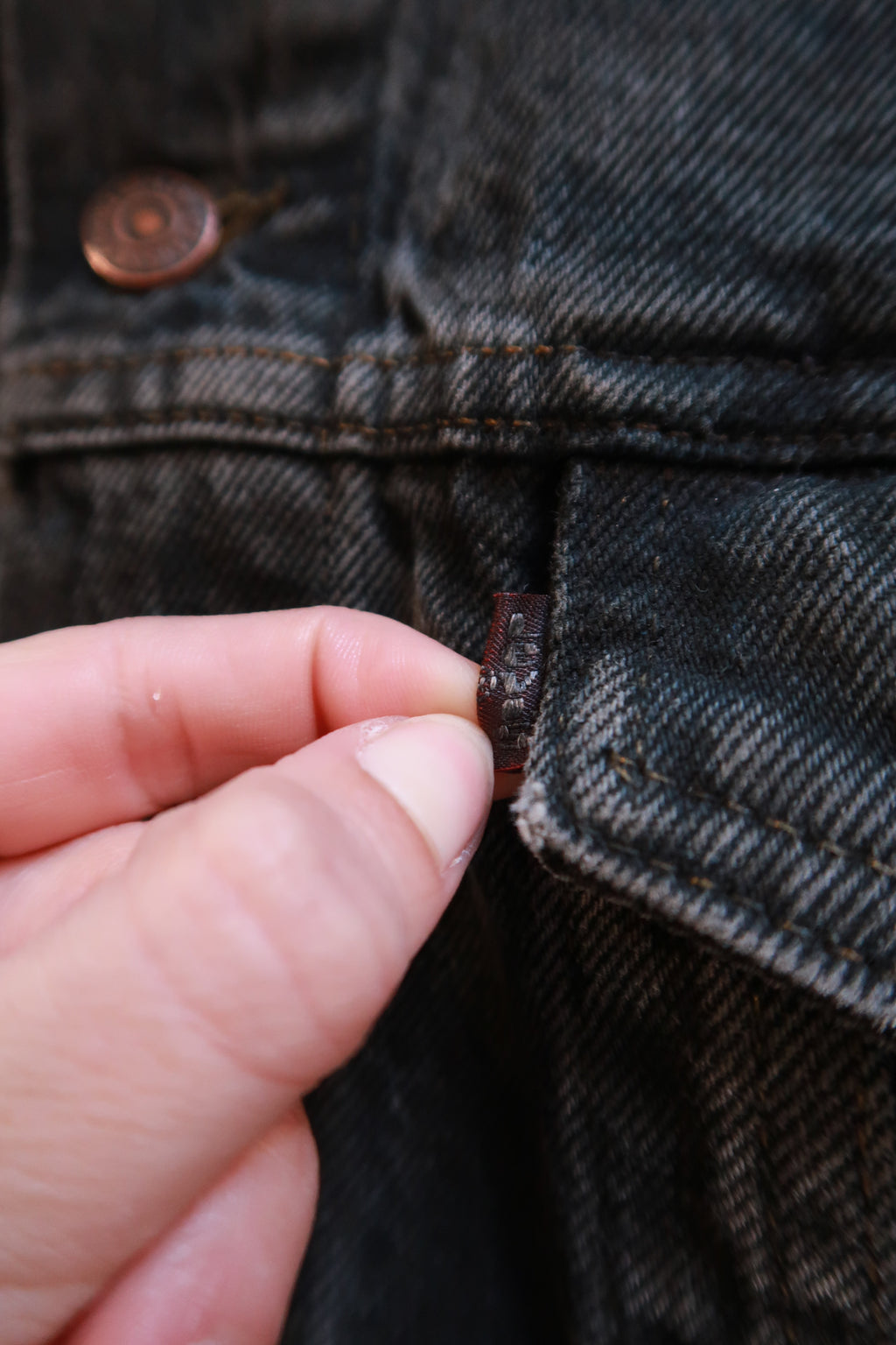 Vintage Levi’s Black Denim Trucker Jacket