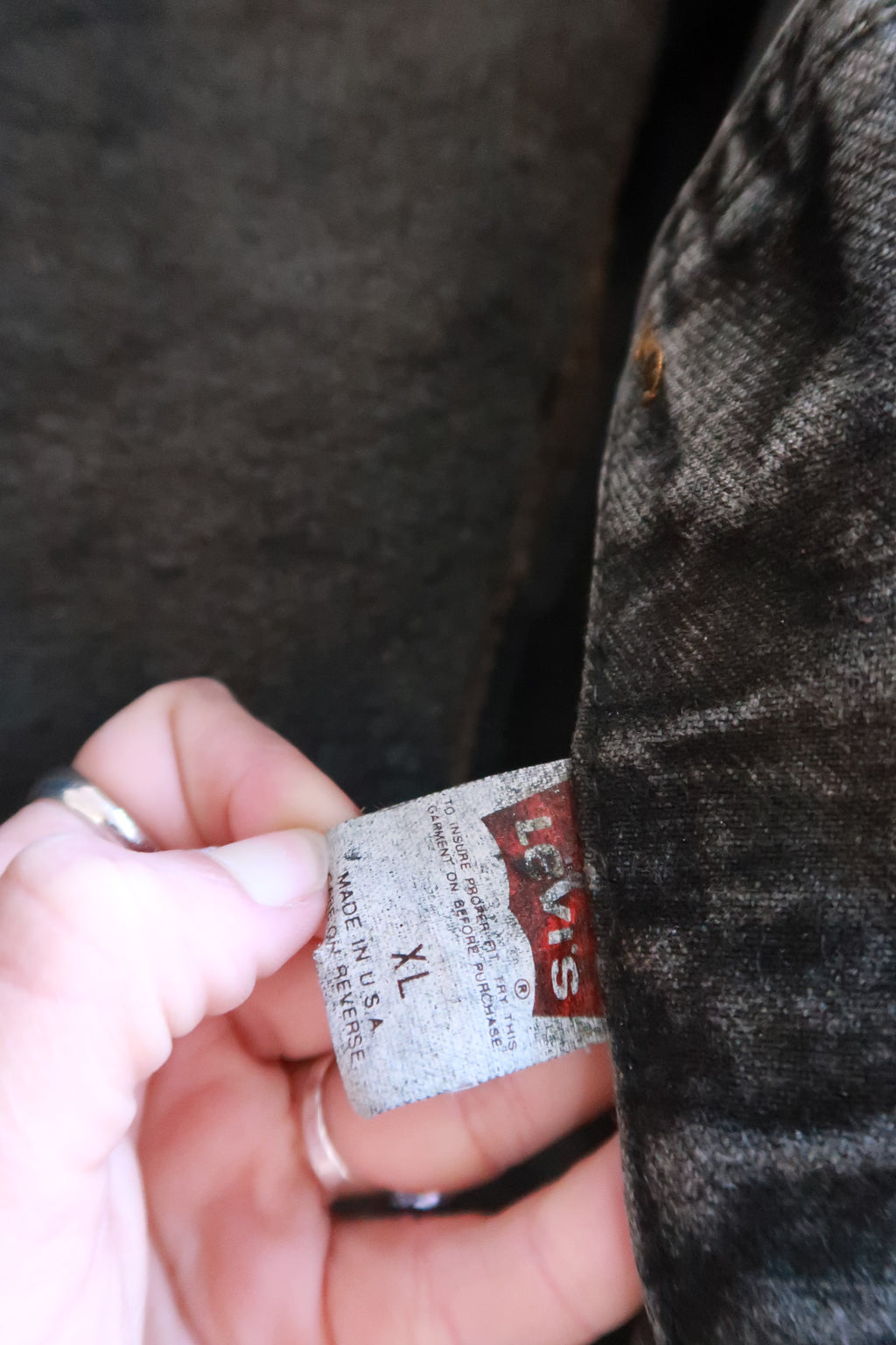 Vintage Levi’s Black Denim Trucker Jacket