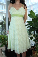 Load image into Gallery viewer, Vintage 2000s Green Pinstripe Empire Waist Dress
