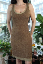 Load image into Gallery viewer, Vintage 2000s The Limited Gold Metallic Knit Bodycon Dress
