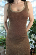 Load image into Gallery viewer, Vintage 2000s The Limited Gold Metallic Knit Bodycon Dress
