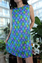 Load image into Gallery viewer, Vintage 2000s Retro Mod Harlequin Diamond Print Mini Dress
