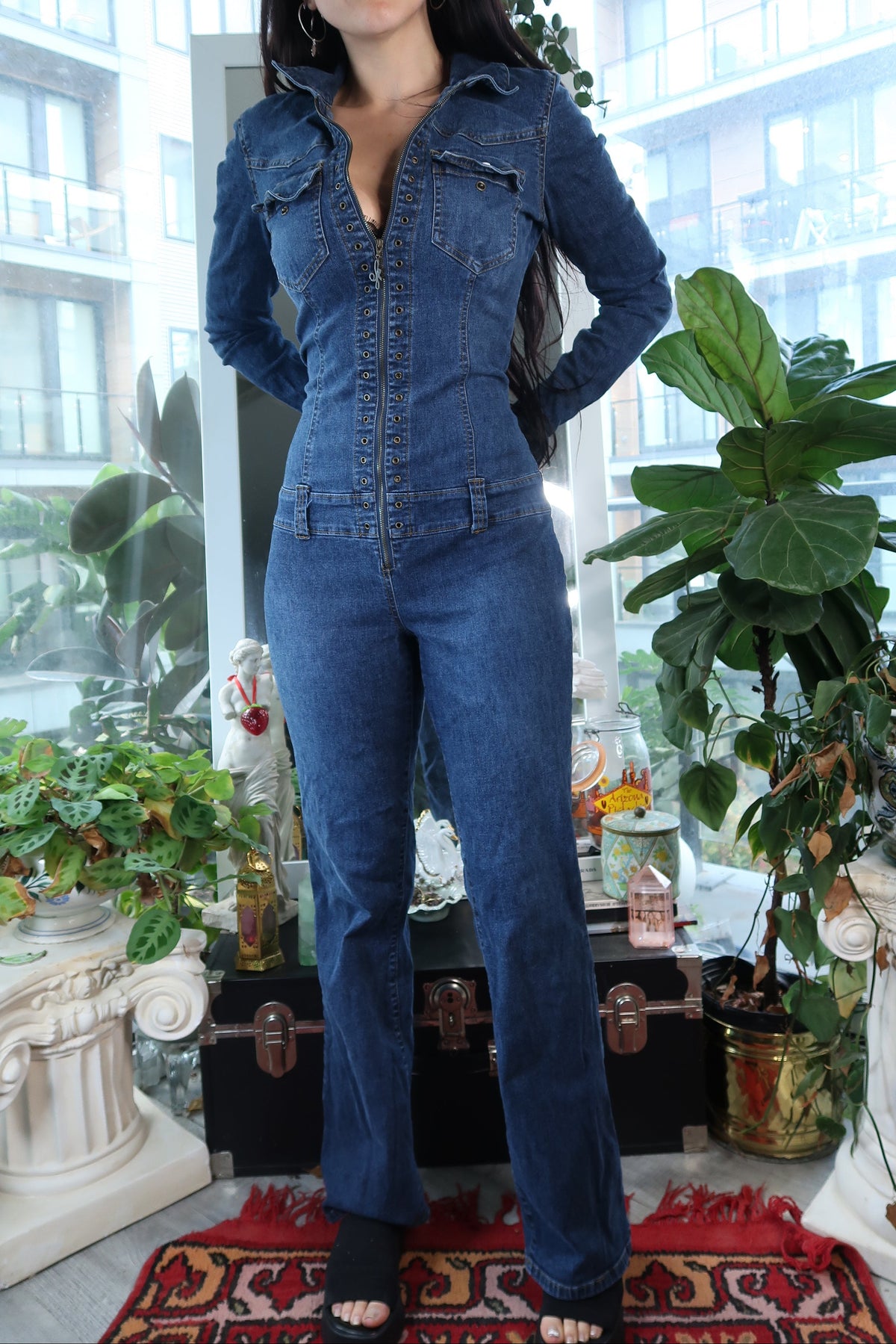 Vintage Y2K Jennifer Lopez Denim Jumpsuit - Elektra Vintage